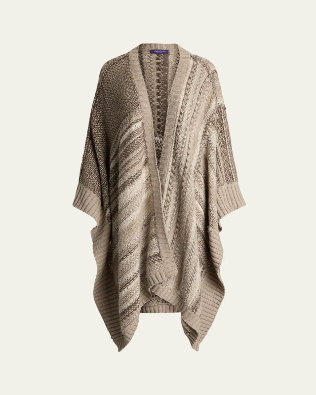 Cashmere-Blend Texture Knit Wrap